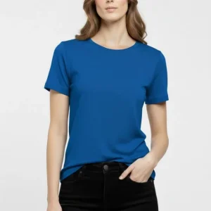 Alternative view of T-Shirt Bisiklet Yaka Slim Fit Likralı Tişört Günlük Basic Body - İndigo