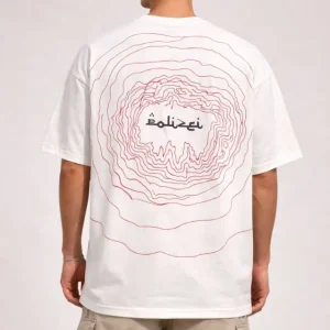 Erkek Bisiklet Yaka Baskılı Kısa Kollu Tişört Streetwear Günlük Basic Pamuklu T-shirt - Beyaz