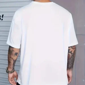 Alternative view of Erkek Baskılı Bisiklet Yaka Erkek T-shirt - Beyaz