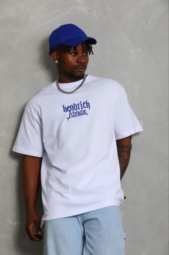 Erkek Baskılı T-Shirt Kısa Kol Bisiklet Yaka Regular Fit Rahat Kalıp Günlük Tişört - Beyaz - Görsel 3