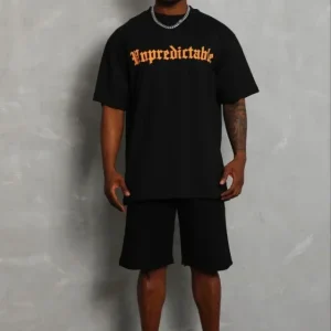 Alternative view of Erkek Baskılı T-Shirt Kısa Kol Bisiklet Yaka Regular Fit Rahat Kalıp Günlük Tişört - Siyah