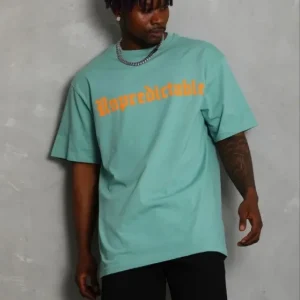 Erkek Baskılı T-Shirt Kısa Kol Bisiklet Yaka Regular Fit Rahat Kalıp Günlük Tişört - Mint Yeşili