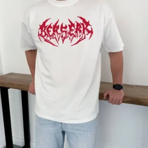 Erkek Baskılı T-Shirt Yazlık Kısa Kol Bisiklet Yaka Rahat Kalıp Tişört - Beyaz