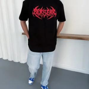 Alternative view of Erkek Baskılı T-Shirt Yazlık Kısa Kol Bisiklet Yaka Rahat Kalıp Tişört - Siyah