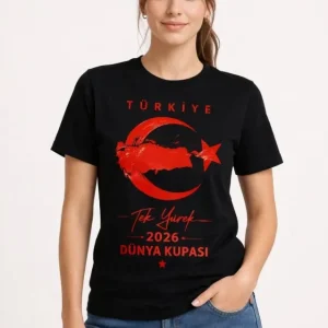 Alternative view of TÜRKİYE Ay Yıldız 2026 Dünya Kupasi Taraftar Forma T-Shirt - Siyah