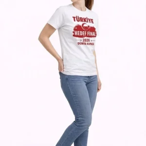 Alternative view of TÜRKİYE Baskılı Tişört Ay Yıldız 2026 Dünya Kupası Taraftar Forma T-Shirt - Beyaz