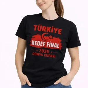 Alternative view of TÜRKİYE Baskılı Tişört Ay Yıldız 2026 Dünya Kupası Taraftar Forma T-Shirt - Siyah