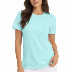 Alternative view of T-Shirt Bisiklet Yaka Slim Fit Likralı Tişört Günlük Basic Body - Turkuaz