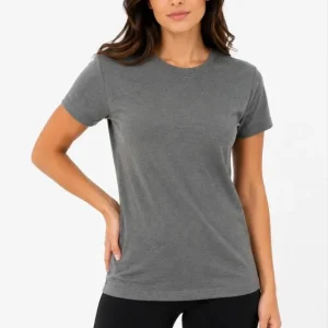 Alternative view of Basic Tişört Bisiklet Yaka Kısa Kol Günlük Yazlık Slim Fit T-Shirt - Antrasit