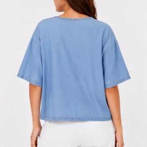 Alternative view of Erkek Baskılı T-Shirt Kısa Kol Bisiklet Yaka Rahat Kalıp Tişört - Mavi