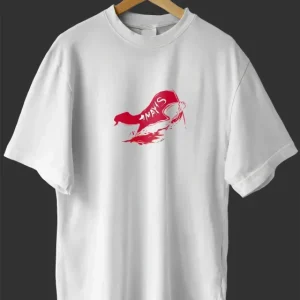 1 Mayıs Emekçiler Günü Baskılı Oversize Bisiklet Yaka T-shirt - Beyaz