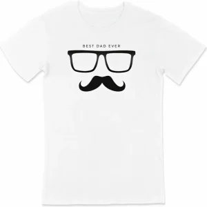Babalar Günü Hediye Baba Temalı Baskılı Oversize Bisiklet Yaka T-shirt - Beyaz