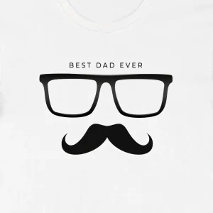 Alternative view of Babalar Günü Hediye Baba Temalı Baskılı Oversize Bisiklet Yaka T-shirt - Beyaz