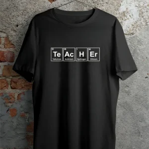 Alternative view of 24 Kasım Kimya Öğretmeni Hediyesi Baskılı Bisiklet Yaka T-shirt - Beyaz