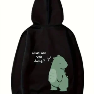 Sevgililer Günü Baskılı Oversize Kapüşonlu Sweatshirt Hoodie - Siyah