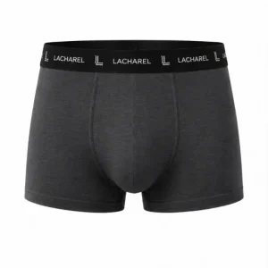 Alternative view of Erkek Likralı Pamuklu Nefes Alan Penye Boxer 3lü Paket - Füme