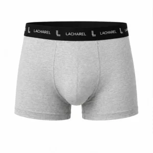 Alternative view of Erkek Likralı Pamuklu Nefes Alan Penye Boxer 3lü Paket - Gri