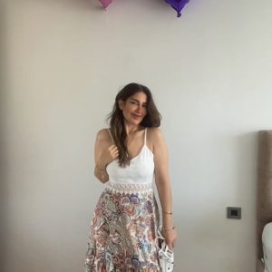 Kadın Askılı V Yakalı üst Dantel Alt Süprem Mini Elbise